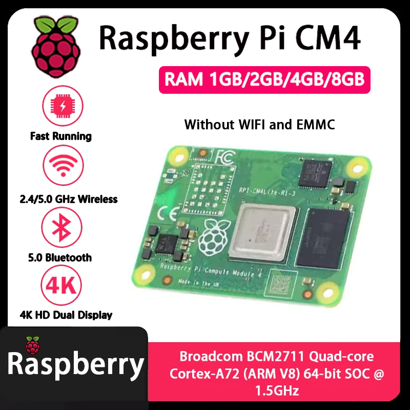Raspberry Pi CM4, các phiên bả - đánh giá và giá Compute Module 4 32Gb Wifi